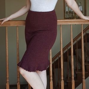 Auburn J. Jill Stretchy Cloth Pencil Skirt M